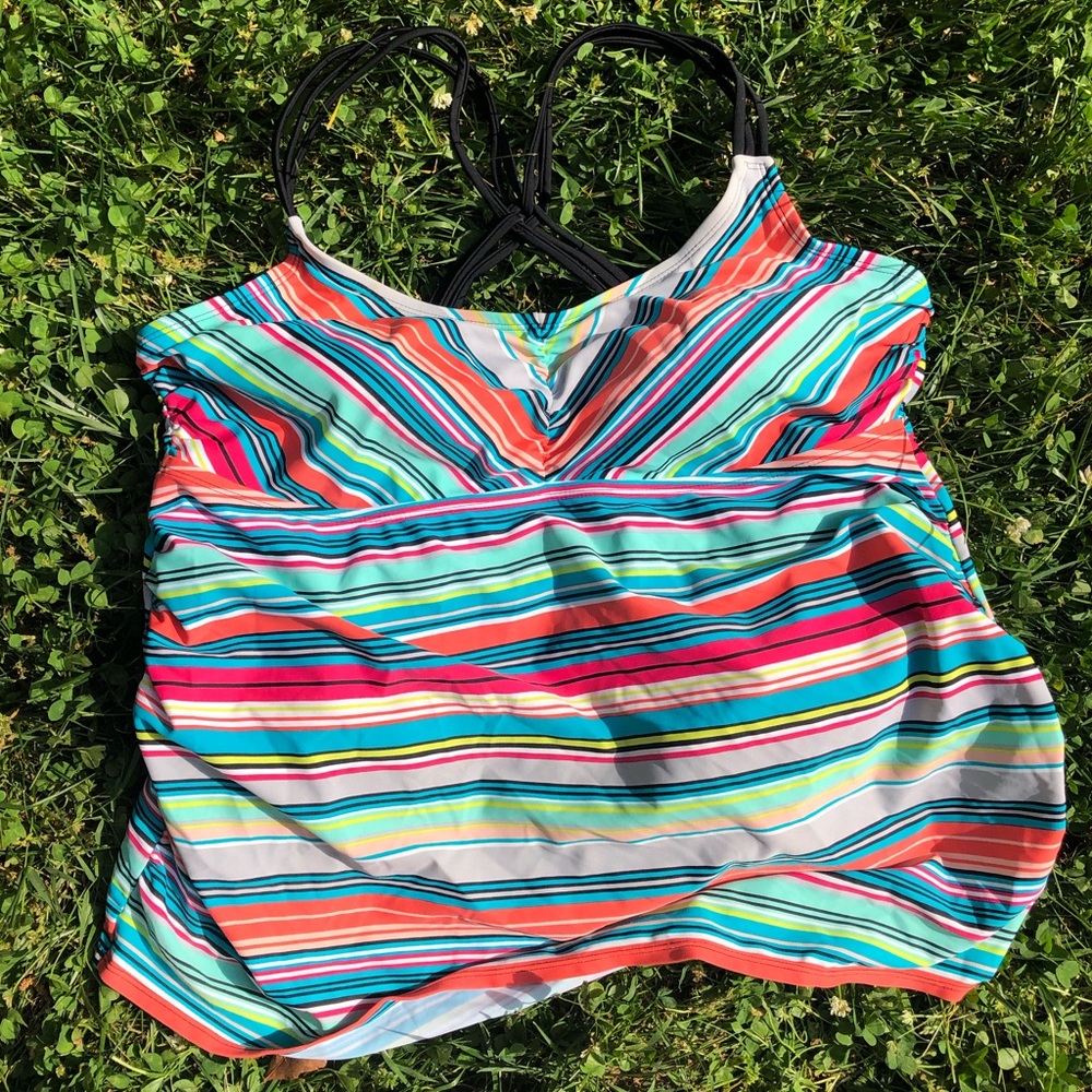 Striped Tankini Halter Top